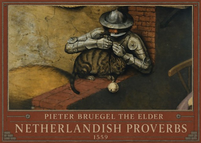 Pieter Bruegel Netherlandish Proverbs X No3 - Plakát