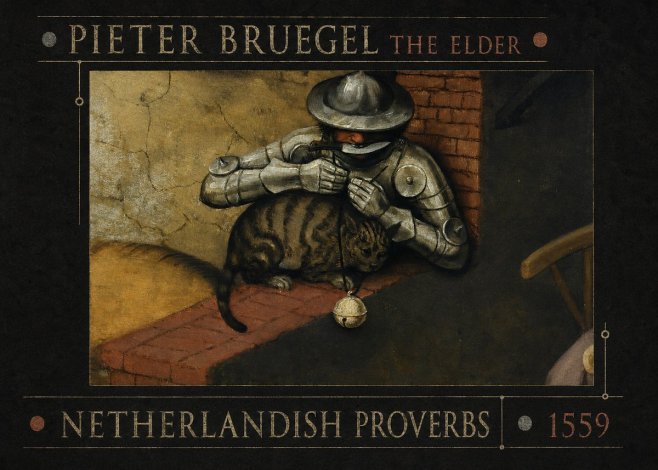 Pieter Bruegel Netherlandish Proverbs X No5 - Plakát