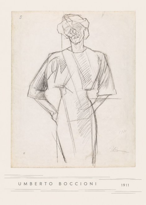 Umberto Boccioni Figure Study, 1911 No5 - Plakát