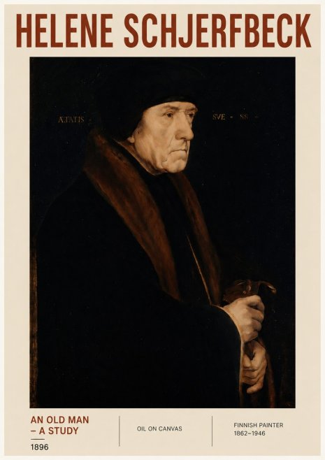 Helene Schjerfbeck An Old Man – a Study No4 - Plakát