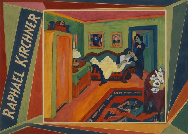 Raphael Kirchner Interior with Two Women No6 - Plakát