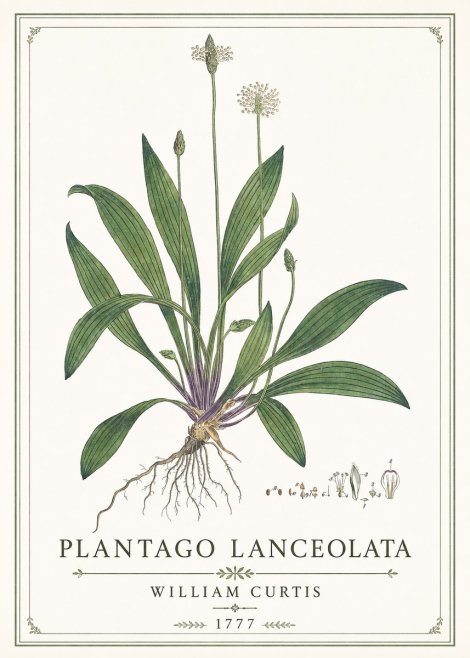 William Curtis Plantago Lanceolata IV No1 - Plakát