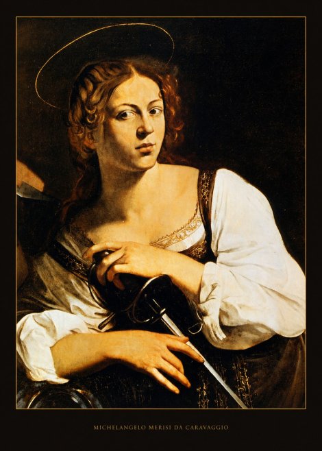 Michelangelo Merisi da Caravaggio Saint Catherine of Alexandria III No5 - Plakát