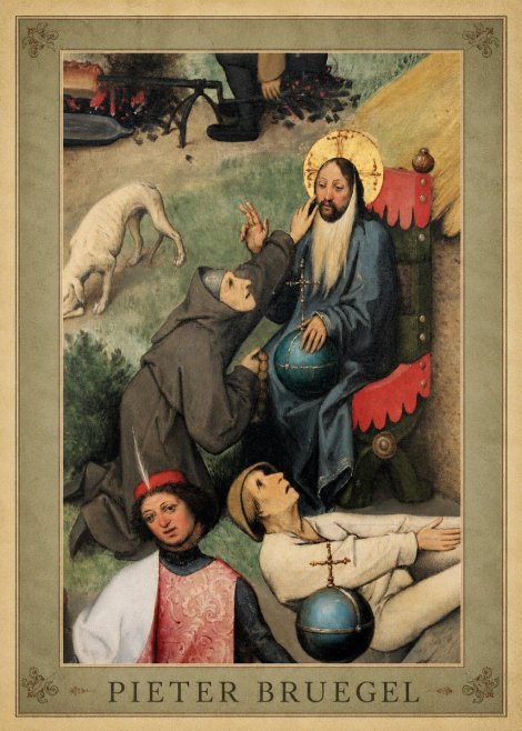 Pieter Bruegel The Adoration of the Magi - Detail No3 - Plakát