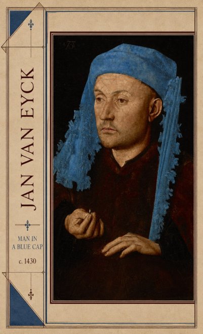 Jan van Eyck Man in a Blue Cap II No2 - Plakát