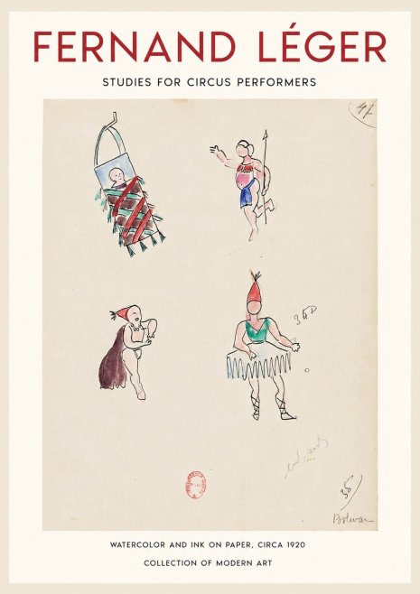 Fernand Léger Studies for Circus Performers No1 - Plakát