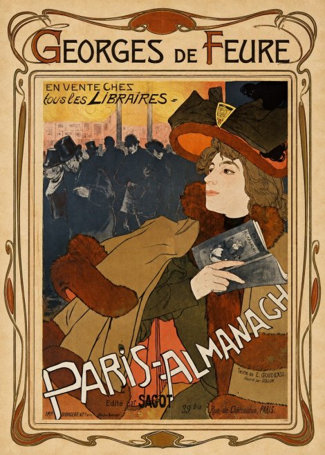 Georges de Feure Paris-almanach II No1 - Plakát