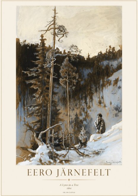 Eero Järnefelt A Lynx in a Tree No1 - Plakát