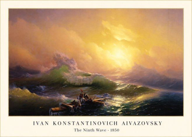 Ivan Konstantinovich Aivazovsky The Ninth Wave III No1 - Plakát