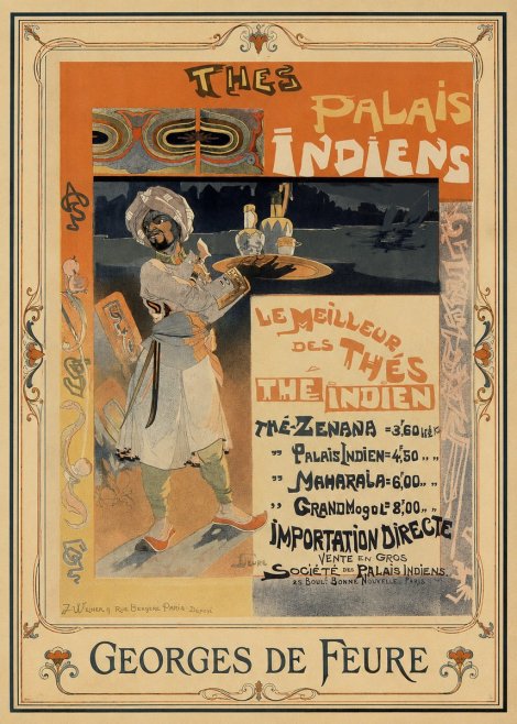 Georges de Feure Thés Palais Indiens No1 - Plakát