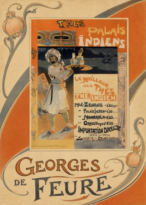 Georges de Feure Thés Palais Indiens No4 - Plakát