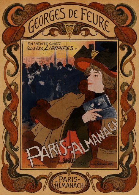Georges de Feure Paris-almanach III No5 - Plakát