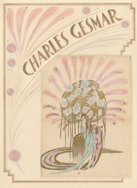 Charles Gesmar Woman with Headdress No5 - Plakát