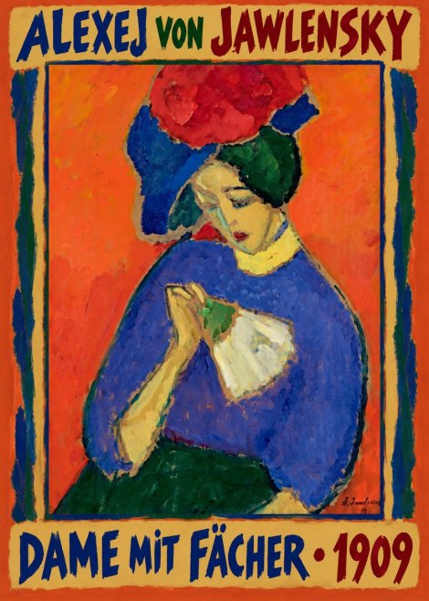 Alexej von Jawlensky Dame Mit Fächer No1 - Plakát