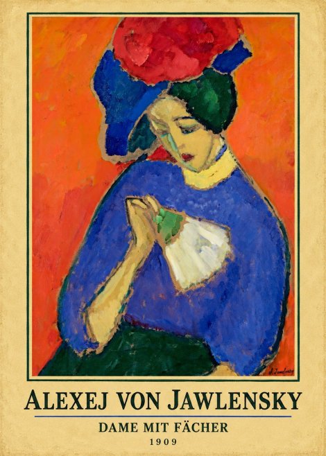 Alexej von Jawlensky Dame Mit Fächer No4 - Plakát