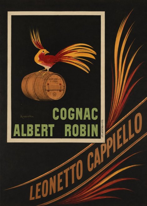 Leonetto Cappiello Cognac Albert Robin No5 - Plakát