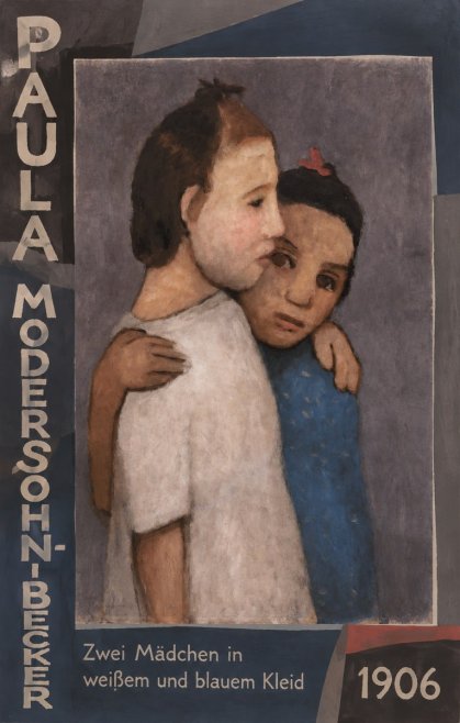 Paula Modersohn-Becker Zwei Mädchen in Weißem Und Blauem Kleid No5 - Plakát
