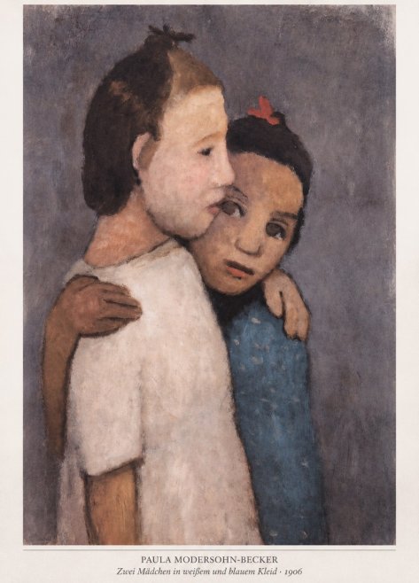 Paula Modersohn-Becker Zwei Mädchen in Weißem Und Blauem Kleid No6 - Plakát