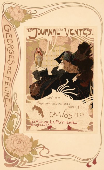 Georges de Feure Le Journal Des Ventes No2 - Plakát