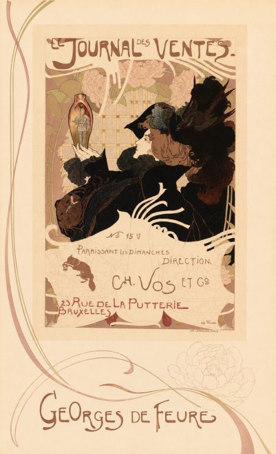 Georges de Feure Le Journal Des Ventes No5 - Plakát