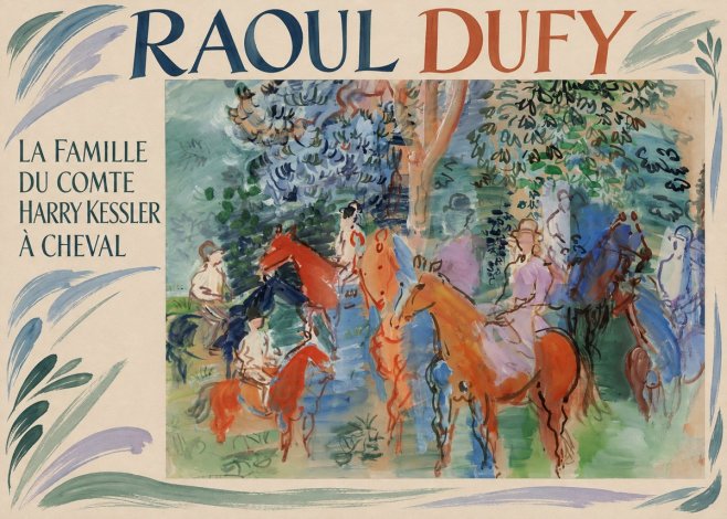 Raoul Dufy La Famille Du Comte Harry Kessler À Cheval No1 - Plakát