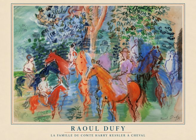 Raoul Dufy La Famille Du Comte Harry Kessler À Cheval No4 - Plakát