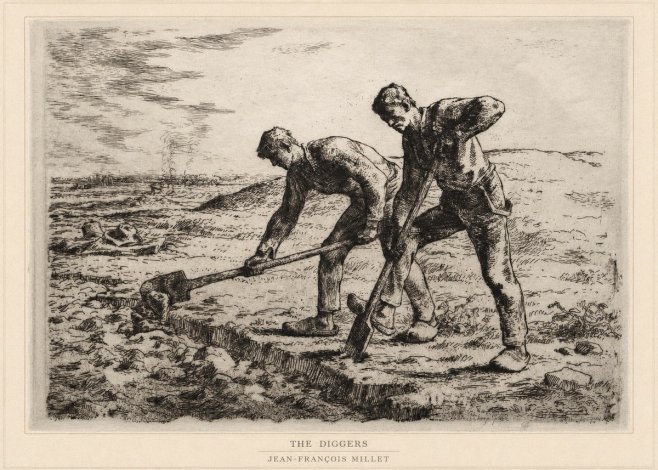 Jean-François Millet The Diggers No6 - Plakát