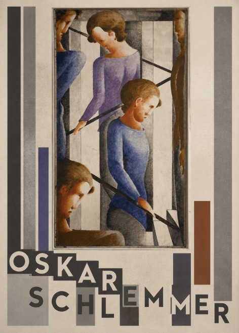 Oskar Schlemmer Staircase Figures II No3 - Plakát