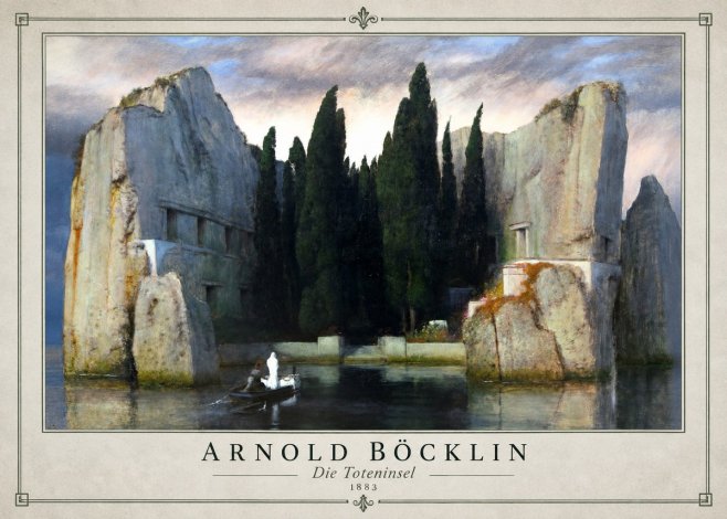 Arnold Böcklin Die Toteninsel VII No1 - Plakát