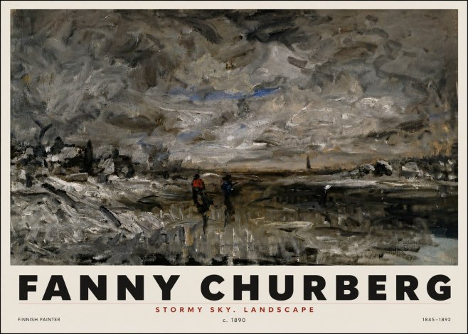 Fanny Churberg Stormy Sky. Landscape No5 - Plakát
