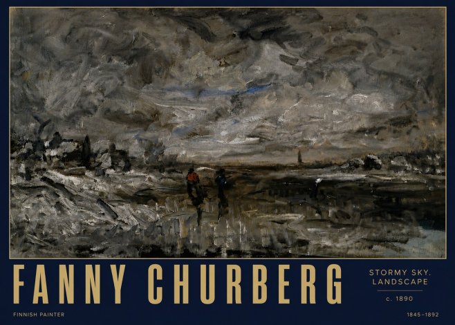 Fanny Churberg Stormy Sky. Landscape No6 - Plakát