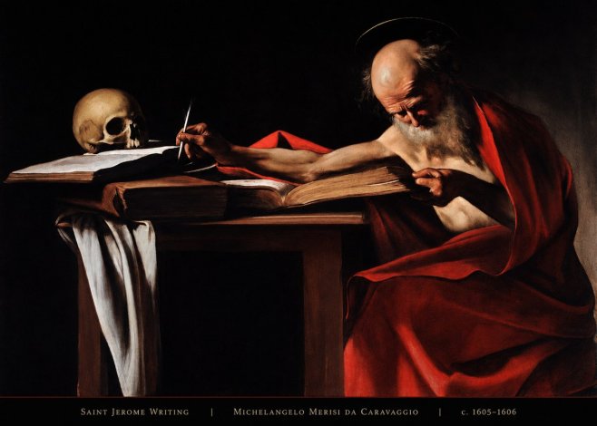 Michelangelo Merisi da Caravaggio Saint Jerome Writing IV No4 - Plakát