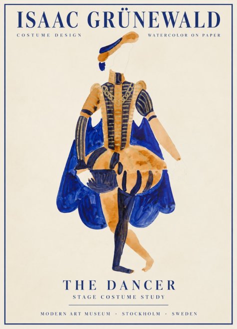 Isaac Grünewald Costume Design XV No2 - Plakát