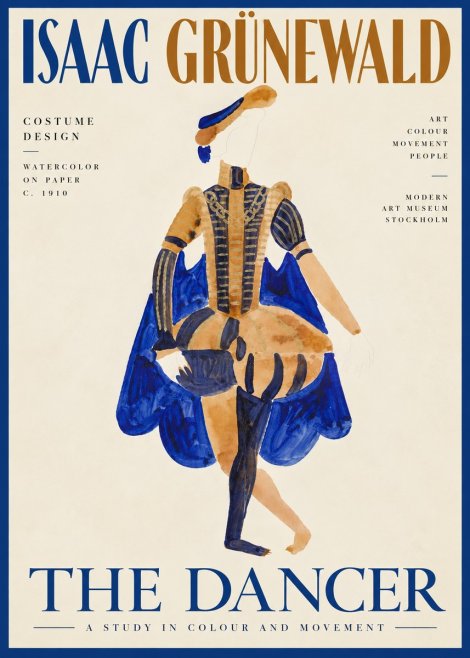 Isaac Grünewald Costume Design XV No6 - Plakát