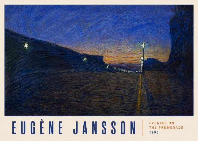 Eugène Jansson Evening on the Promenade No4 - Plakát