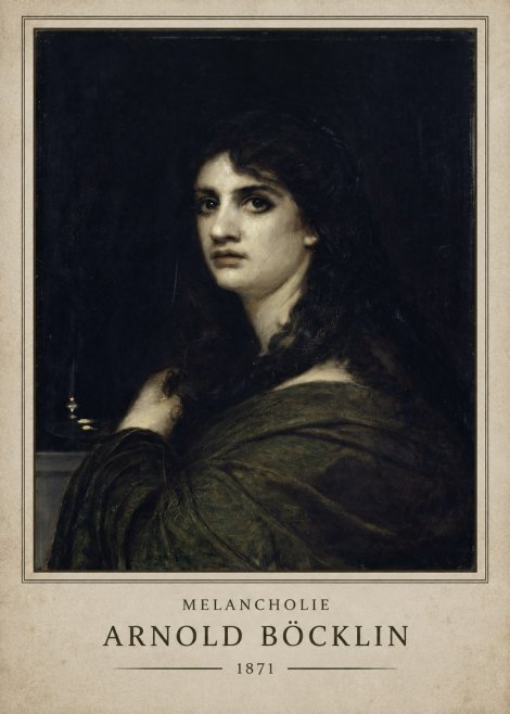 Arnold Böcklin Melancholie No1 - Plakát