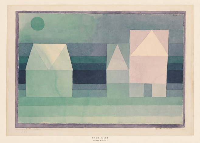 Paul Klee Three Houses No6 - Plakát