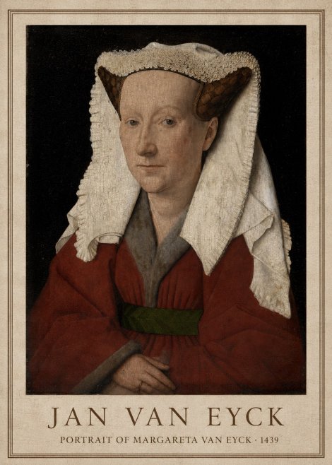 Jan van Eyck Portrait of Margareta Van Eyck No1 - Plakát