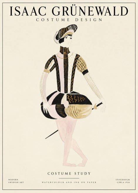 Isaac Grünewald Costume Study VI No1 - Plakát