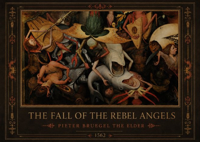 Pieter Bruegel The Fall of the Rebel Angels VI No1 - Plakát
