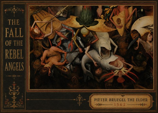 Pieter Bruegel The Fall of the Rebel Angels VI No2 - Plakát