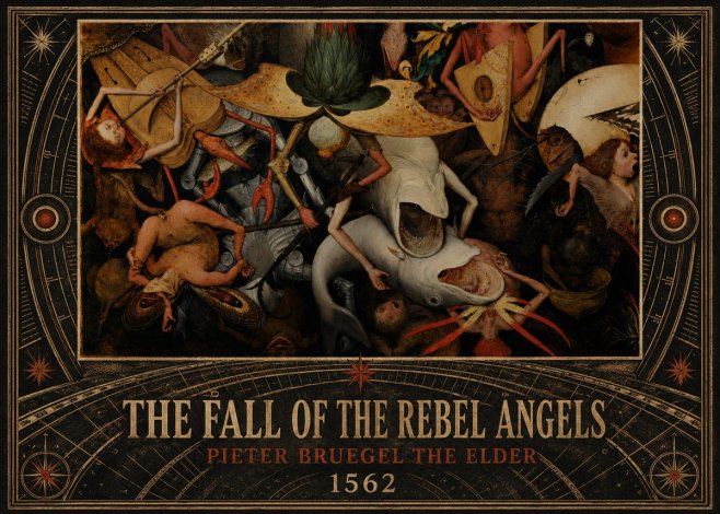 Pieter Bruegel The Fall of the Rebel Angels VI No5 - Plakát