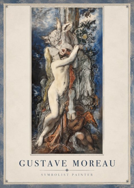 Gustave Moreau Europe and the Bull No2 - Plakát