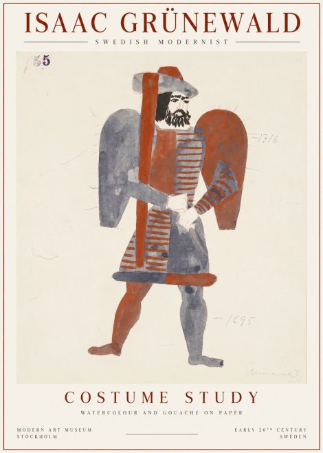 Isaac Grünewald Costume Study VII No1 - Plakát
