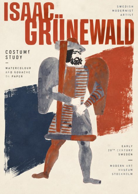 Isaac Grünewald Costume Study VII No2 - Plakát