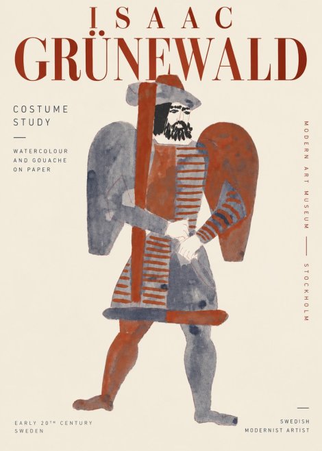 Isaac Grünewald Costume Study VII No4 - Plakát