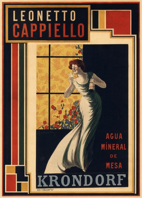 Leonetto Cappiello Agua Mineral De Mesa Krondorf No3 - Plakát