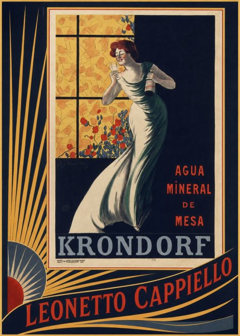 Leonetto Cappiello Agua Mineral De Mesa Krondorf No6 - Plakát
