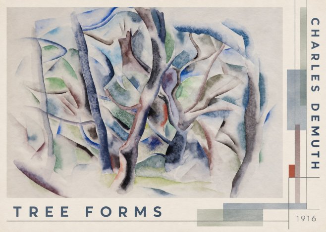 Charles Demuth Tree Forms No4 - Plakát