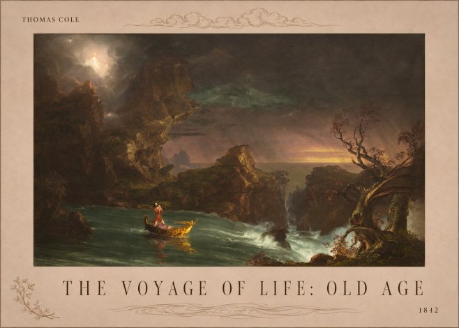 Thomas Cole The Voyage of Life: Old Age V No4 - Plakát